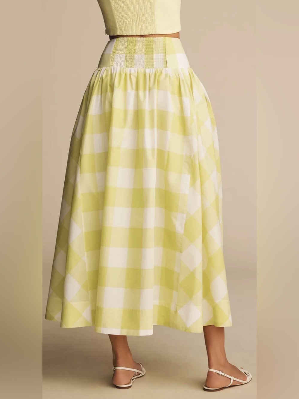 Maeve Checkered Full Skirt Size Small Anthropologie